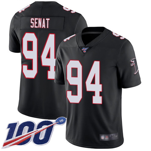 Atlanta Falcons Limited Black Men Deadrin Senat Alternate Jersey NFL Football #94 100th Season Vapor Untouchable->atlanta falcons->NFL Jersey